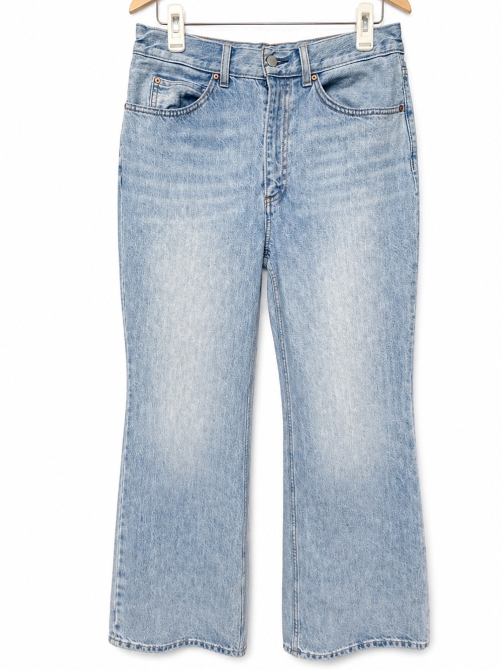 Aritzia Denim Forum Marlene 60s High Rise Flare Jeans Light Wash 31